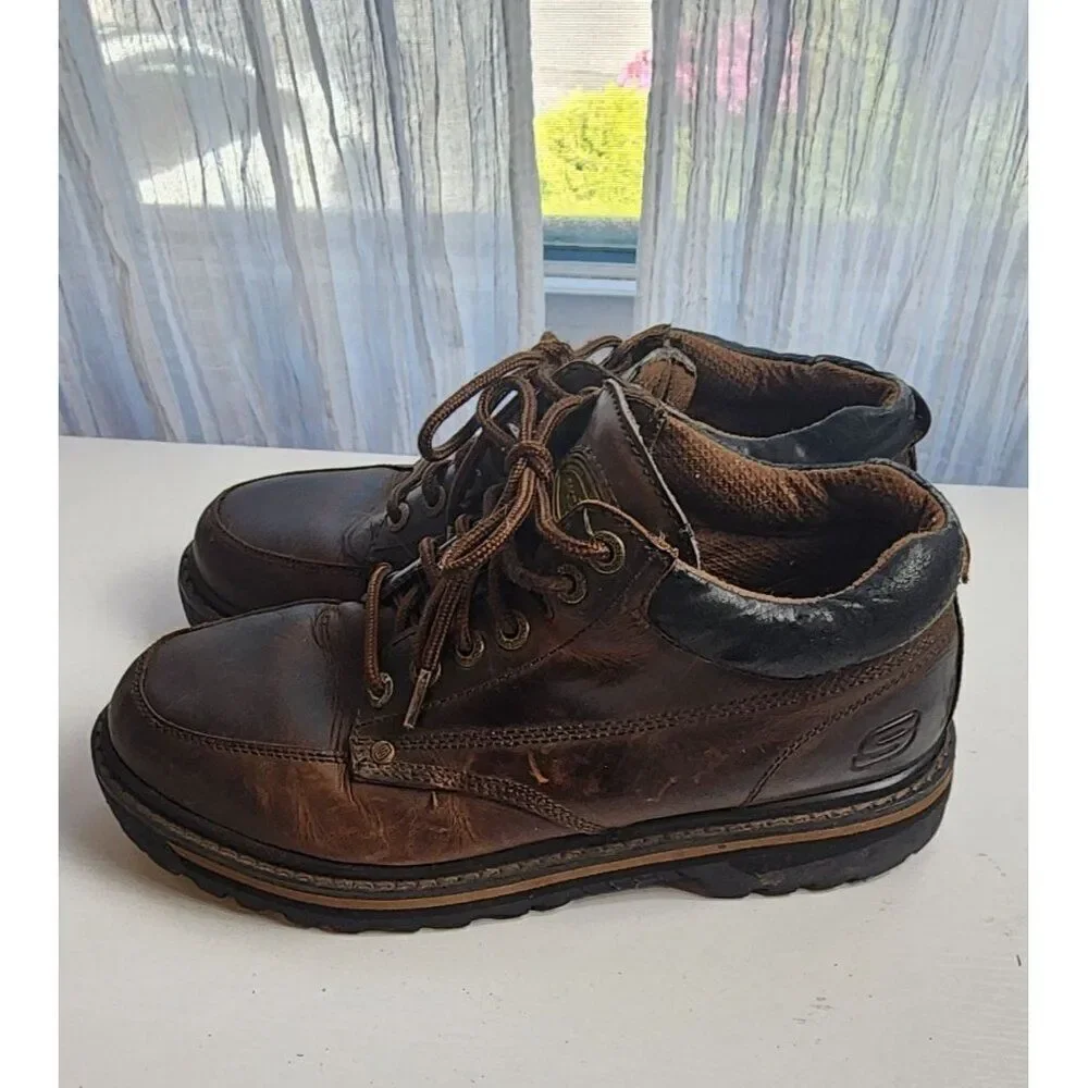 Skecher's Mariner Men's Size 10 Brown Leather Boots